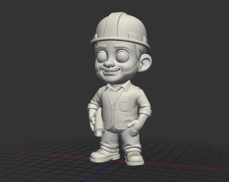 Mô Hình Kỹ Sư Chibi 3D Dễ Thương - Image 1