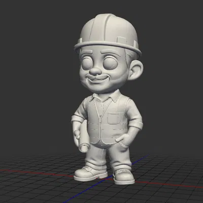 Mô Hình Kỹ Sư Chibi 3D Dễ Thương
