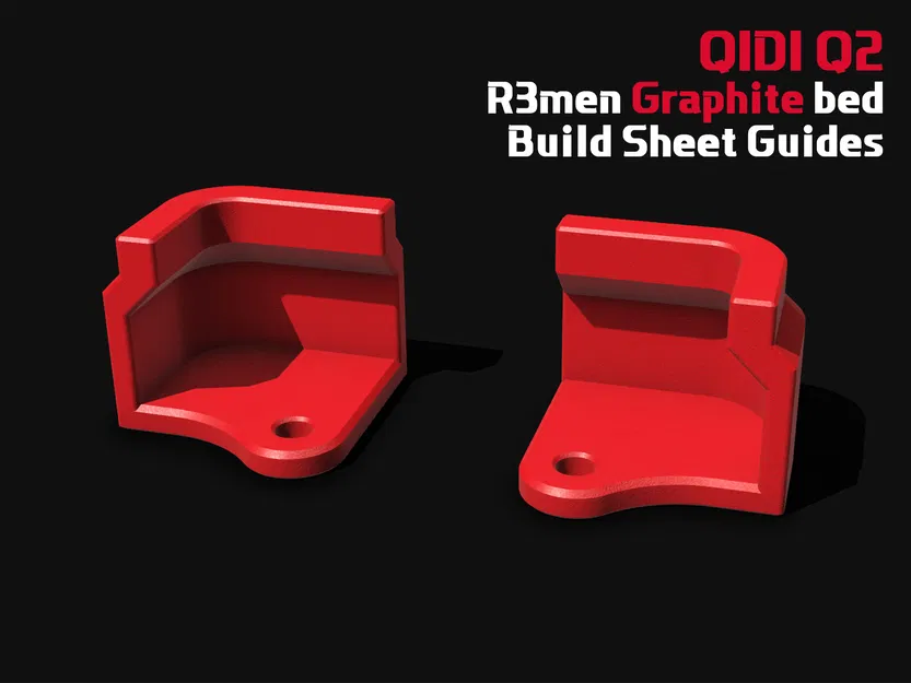 Gá góc canh giường Graphite R3men cho Qidi Q2 (Qidi Q2 R3men Graphite Bed Corner Guides) - Image 1