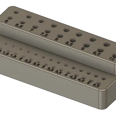 Kệ Để Mũi Khoan 1-16mm Chuẩn Metric - Sắp Xếp Gọn Gàng