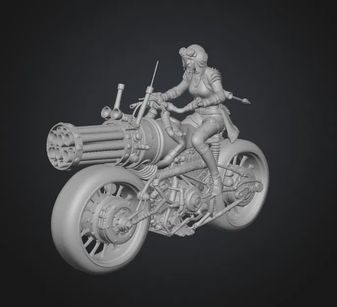 Mô hình 3D Tay Đua Bão Sắt Steampunk mạnh mẽ - Image 1