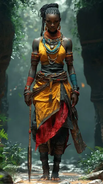 Mô hình Nữ Chiến Binh Rừng Xanh 3D - Image 2