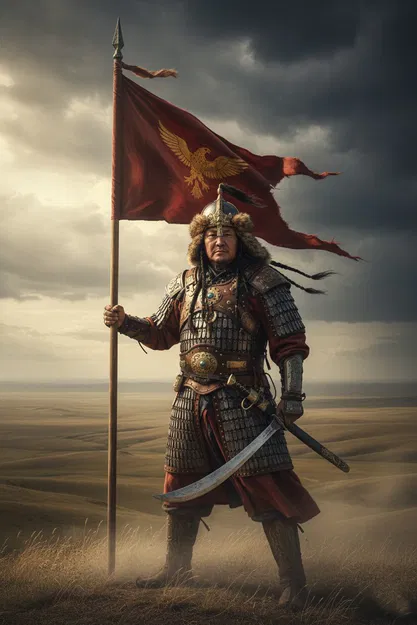 Tượng Chiến Binh Cờ Đại Bàng Cát - Mô hình 3D Anh Hùng - Image 2