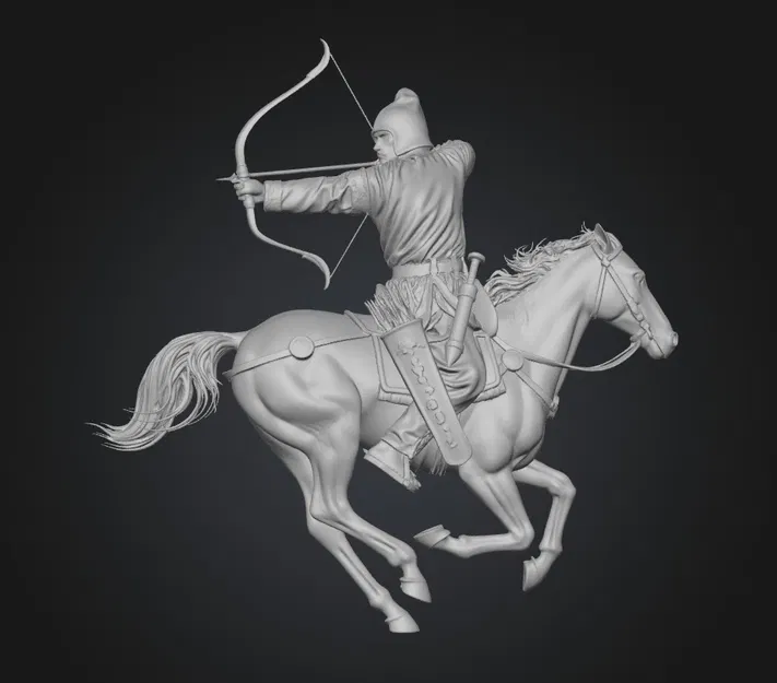 Mô Hình 3D Cung Thủ Ngựa Phi "Galloping Archer" - Image 1