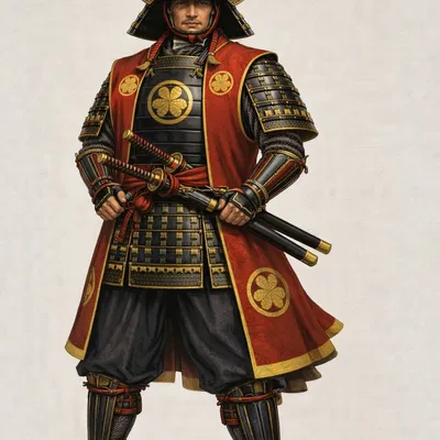 Mô Hình 3D Samurai Clover Crest - Chiến Binh Nhật Bản Uy Nghiêm