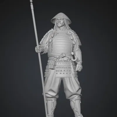 Tượng Samurai Giáp Đỏ "Red Lamellar Samurai" Chi Tiết