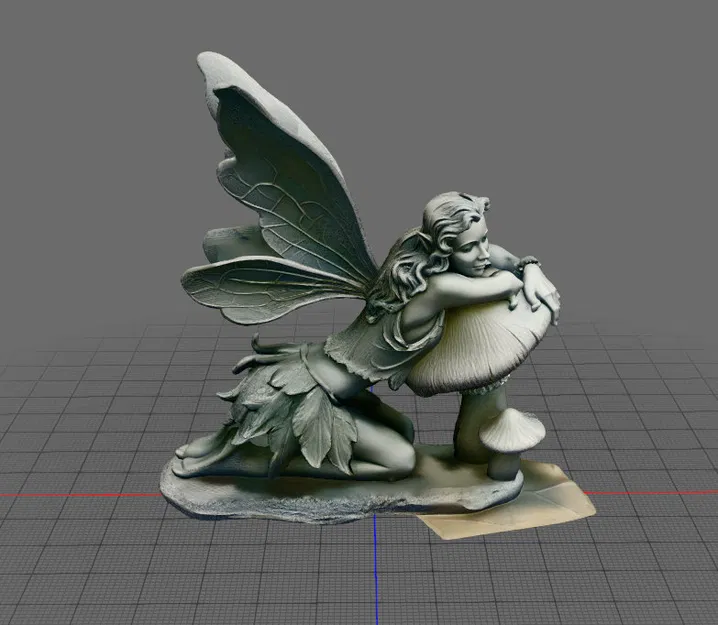 Mô Hình Tiên Nữ 3D Ngồi Trên Nấm - Trang Trí Cổ Tích Độc Đáo - Image 2