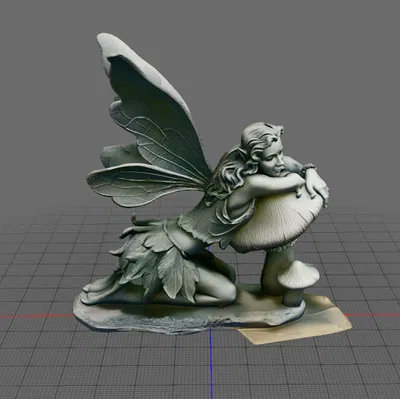 Mô Hình Tiên Nữ 3D Ngồi Trên Nấm - Trang Trí Cổ Tích Độc Đáo