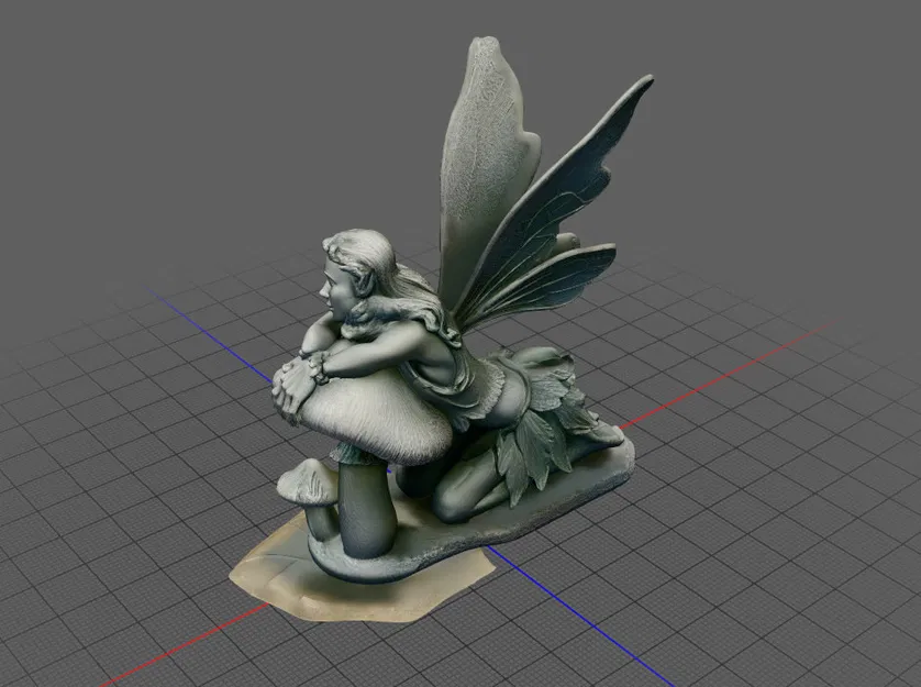 Mô Hình Tiên Nữ 3D Ngồi Trên Nấm - Trang Trí Cổ Tích Độc Đáo - Image 3