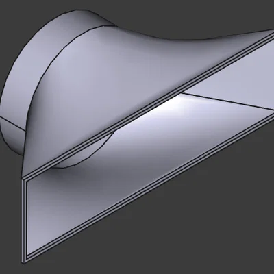 Phụ kiện kết nối ống gió bếp 125mm và mặt bích (in 3D)