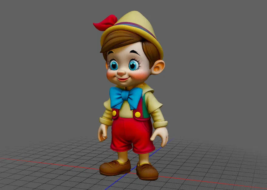 Mô Hình 3D Pinocchio Phiên Bản 2 - Tinh Xảo và Sống Động - Image 1