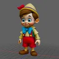Mô Hình 3D Pinocchio Phiên Bản 2 - Tinh Xảo và Sống Động - Thumbnail 1