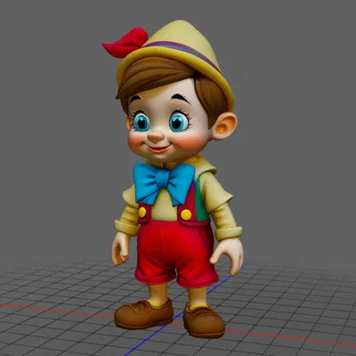 Mô Hình 3D Pinocchio Phiên Bản 2 - Tinh Xảo và Sống Động