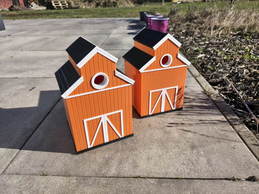 Nhà chim kiểu barn – Barn style birdhouse 1 - Image 1