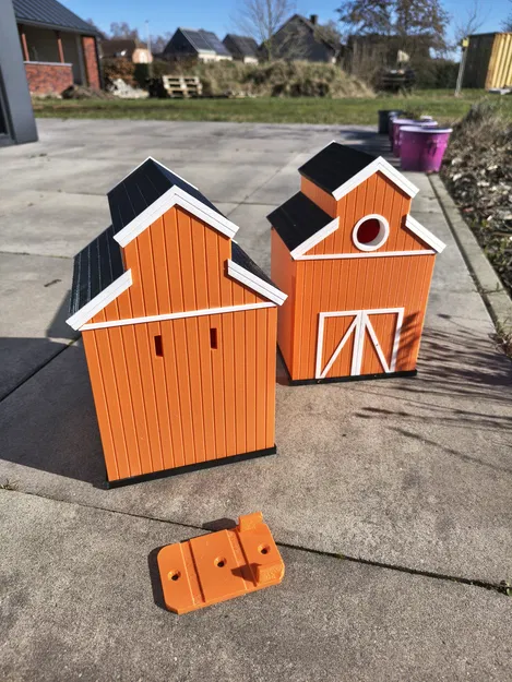 Nhà chim kiểu barn – Barn style birdhouse 1 - Image 2