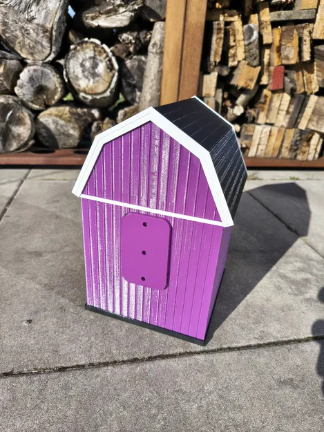 Nhà chim kiểu barn 2 (Barn style birdhouse 2) - Image 4