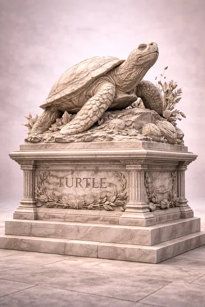 Tượng Rùa Đá 3D - Tác Phẩm Trang Trí Sang Trọng - Image 1