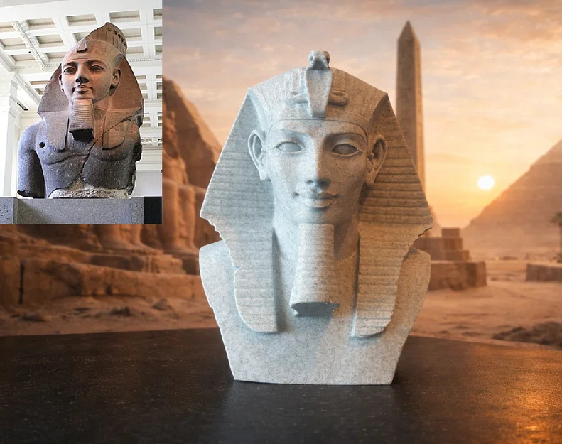 Ramesses (Ramsès ) II — Tượng Bust - Image 1