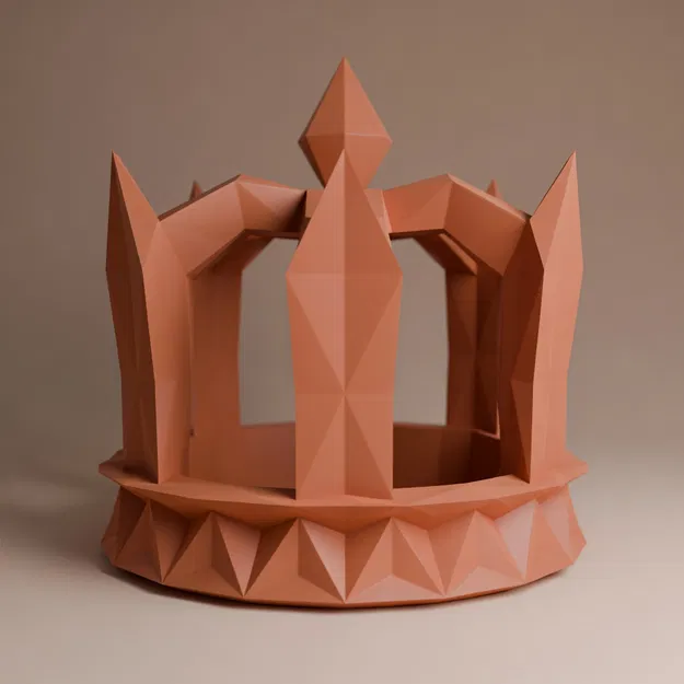 Mô hình Vương Miện Hoàng Gia Low Poly - Độc đáo và Sang trọng - Image 1