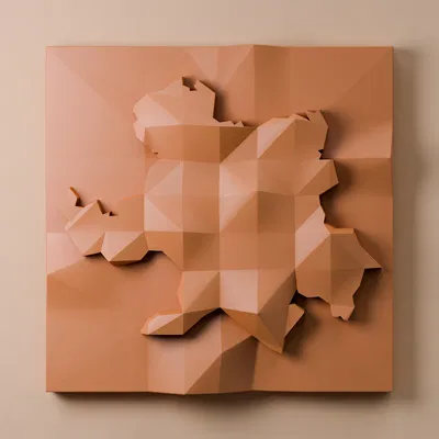 Mô hình Bản đồ Kho báu Low Poly - Trang trí độc đáo