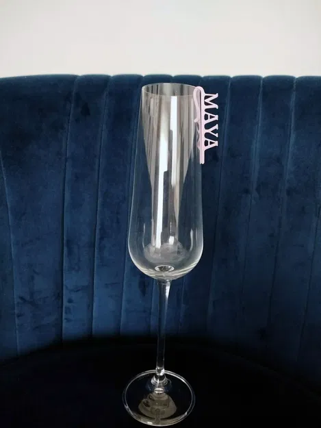 Thẻ tên (Drink Tags) in 3D cho ly rượu vang - Image 1