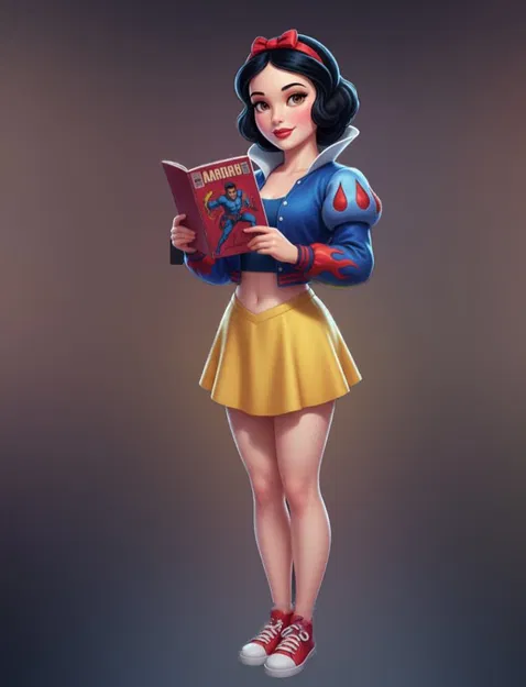 Mô Hình Nàng Bạch Tuyết Đọc Sách Phiên Bản Hiện Đại - Độc Đáo, Trẻ Trung - Image 3