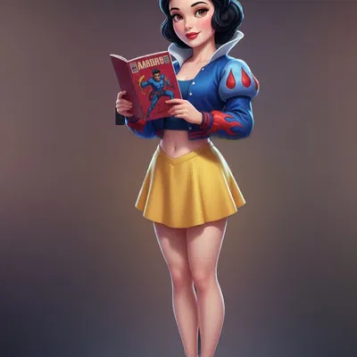 Mô Hình Nàng Bạch Tuyết Đọc Sách Phiên Bản Hiện Đại - Độc Đáo, Trẻ Trung