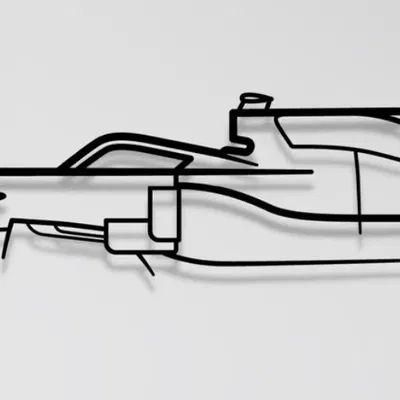 Trang Trí Tường Xe F1 - Mô Hình 3D Nghệ Thuật