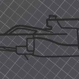 Trang Trí Tường Xe F1 - Mô Hình 3D Nghệ Thuật