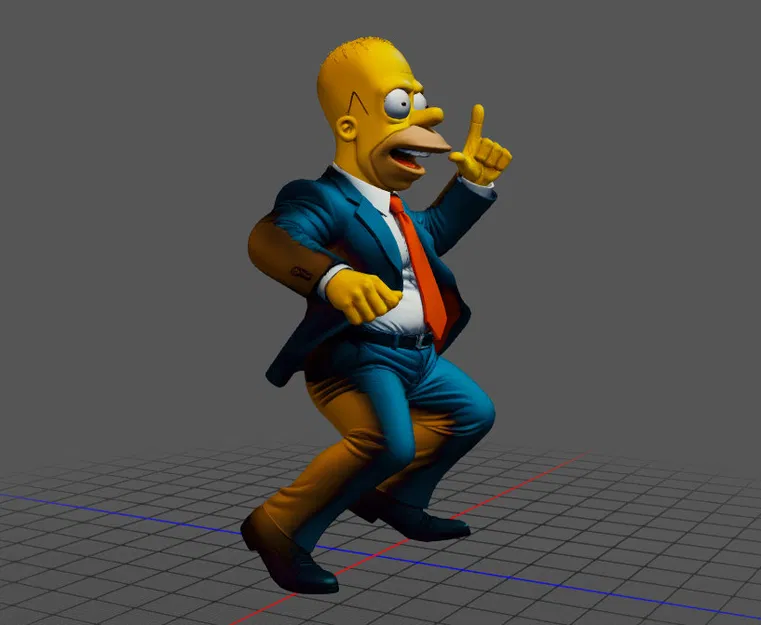 Mô Hình 3D Homer Simpson Mặc Vest - In 3D - Image 2