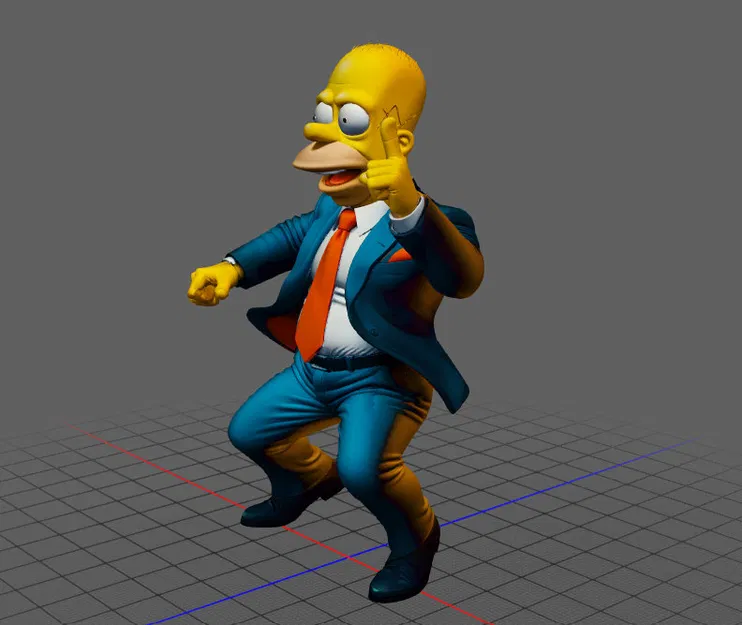 Mô Hình 3D Homer Simpson Mặc Vest - In 3D - Image 3