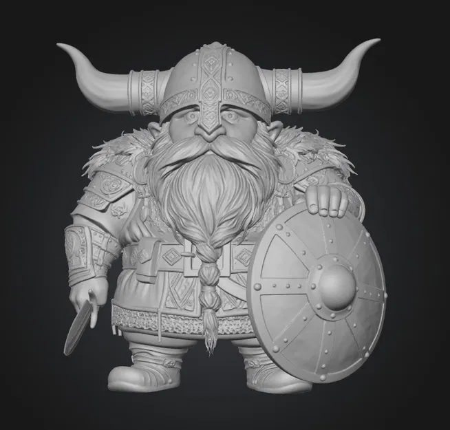 Mô Hình Viking Lùn Sừng - Đồ Trang Trí Độc Đáo - Image 1