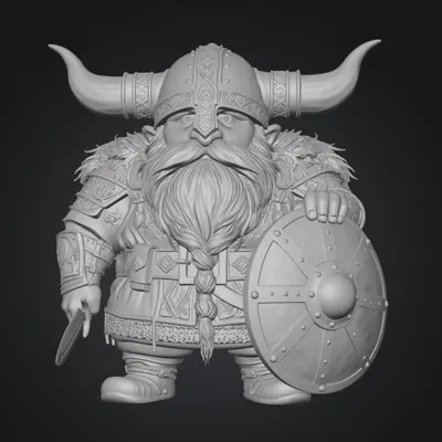 Mô Hình Viking Lùn Sừng - Đồ Trang Trí Độc Đáo
