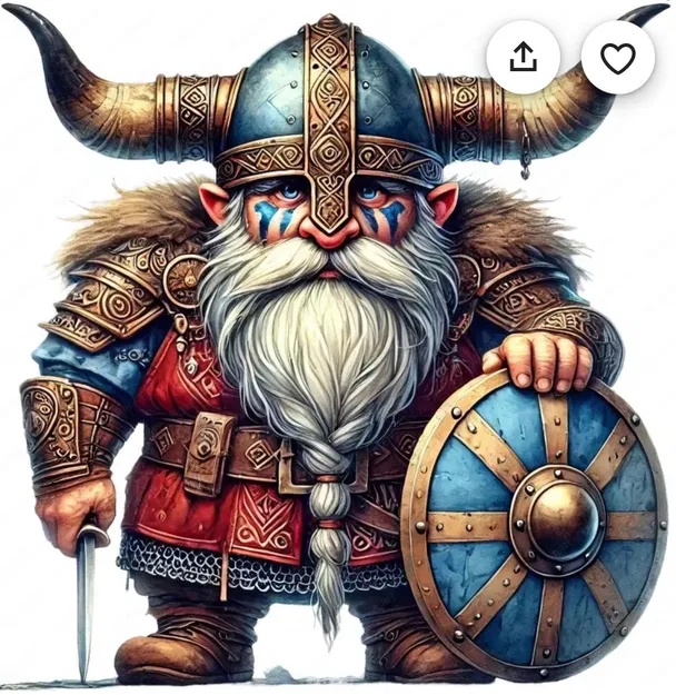 Mô Hình Viking Lùn Sừng - Đồ Trang Trí Độc Đáo - Image 2