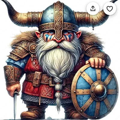 Mô Hình Viking Lùn Sừng - Đồ Trang Trí Độc Đáo