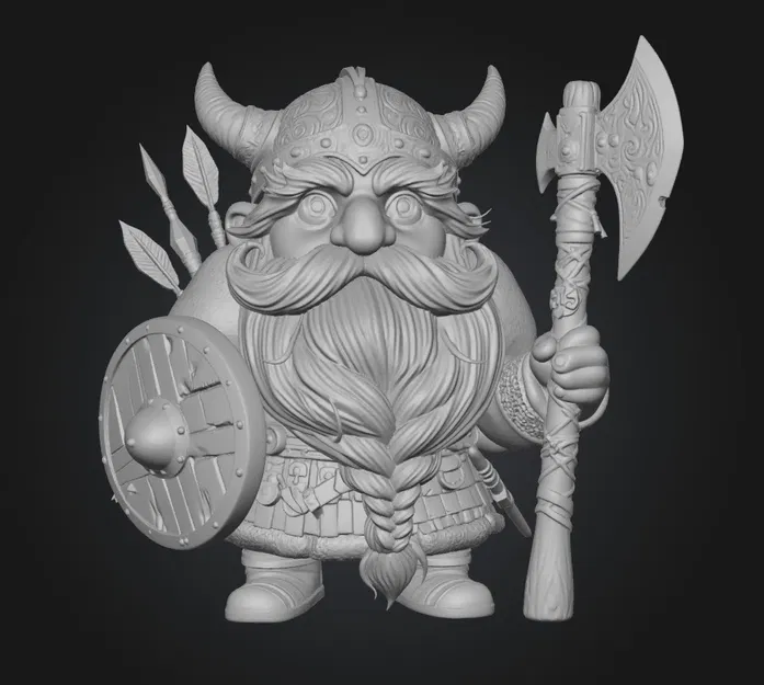 Mô Hình Viking Gnome Warrior Chibi Độc Đáo - Image 1