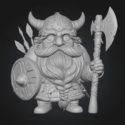 Mô Hình Viking Gnome Warrior Chibi Độc Đáo