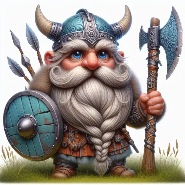 Mô Hình Viking Gnome Warrior Chibi Độc Đáo - Image 2
