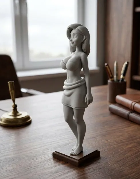 Mô Hình 3D Cô Gái Trong Khăn Tắm Đẹp - Image 1