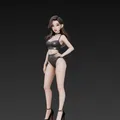 Tượng Cô Gái Sexy Với Giày Cao Gót - Mô Hình 3D Quyến Rũ - Thumbnail 2