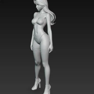 Mô Hình 3D Cô Gái Gợi Cảm Chân Dài