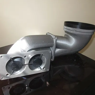 Ống góp xả khói tủ Prusa Core One ra ống mềm 120mm