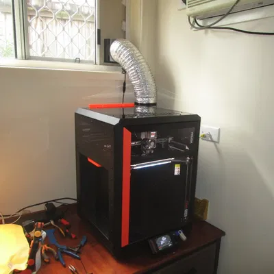 Ống góp xả khói tủ Prusa Core One ra ống mềm 120mm