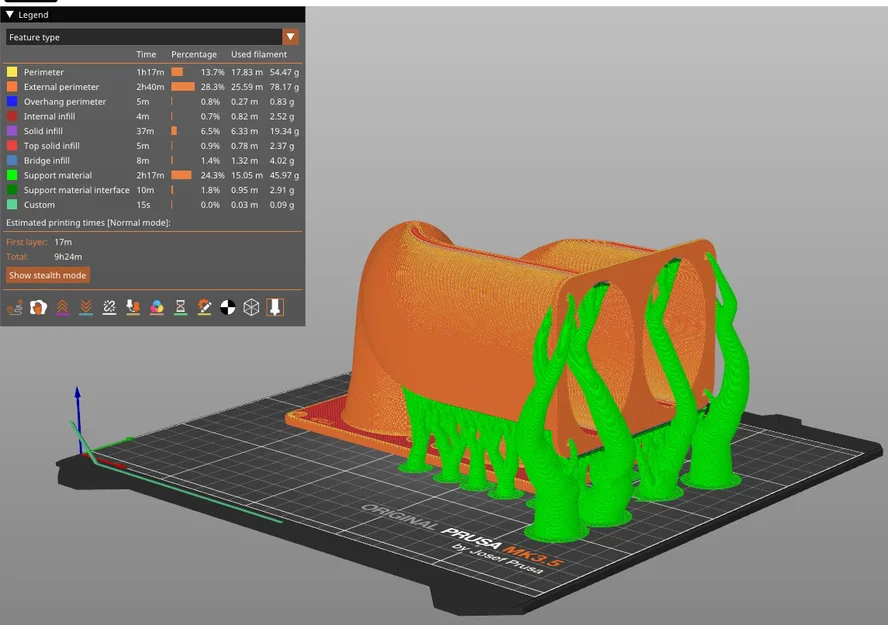Ống góp xả khói tủ Prusa Core One ra ống mềm 120mm - Image 8