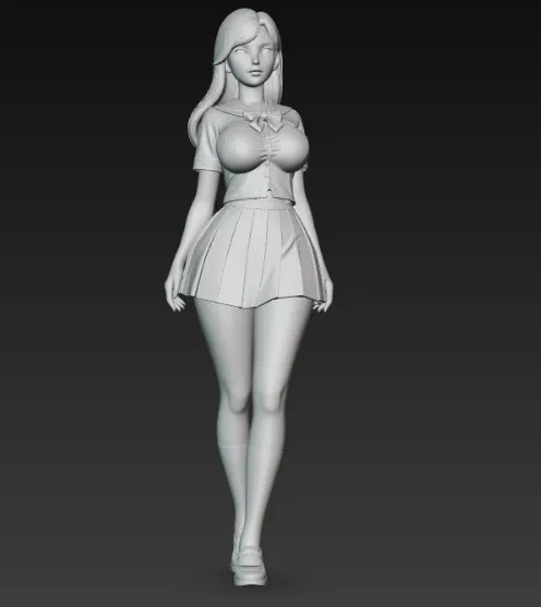 Mô Hình Nữ Sinh Xinh Đẹp - Tải File In 3D - Image 3