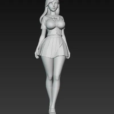Mô Hình Nữ Sinh Xinh Đẹp - Tải File In 3D