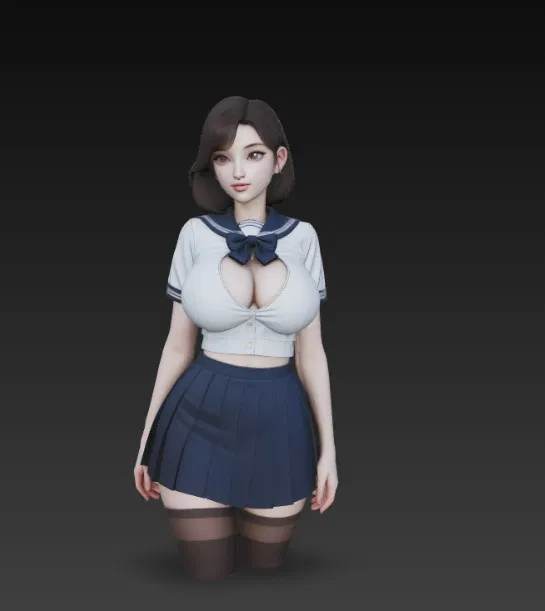 Mô Hình Cô Gái Tuổi Teen Anime 3D Sành Điệu - Image 4