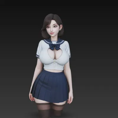 Mô Hình Cô Gái Tuổi Teen Anime 3D Sành Điệu