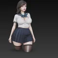 Mô Hình Nữ Sinh Tươi Trẻ – Trang Phục Học Đường Tinh Tế - Thumbnail 4