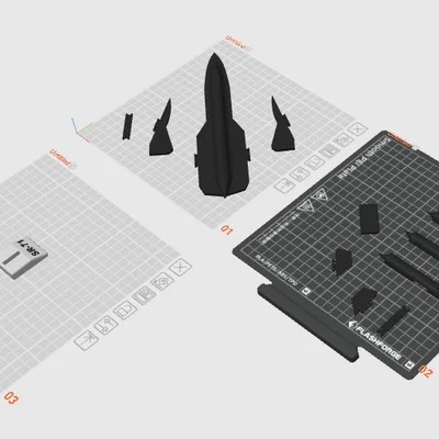 Mô Hình Máy Bay SR-71 Blackbird Tỉ Lệ 1:72 In 3D